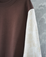 FLEECE SWEATSHIRT WITH JACQUARD SLEEVES