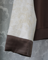 FLEECE SWEATSHIRT WITH JACQUARD SLEEVES