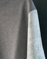 FLEECE SWEATSHIRT WITH JACQUARD SLEEVES