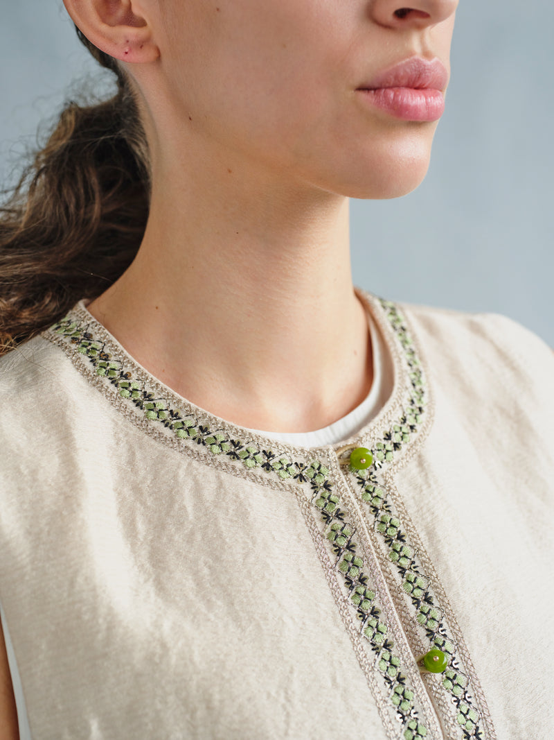 MIAO XIU LINEN VEST