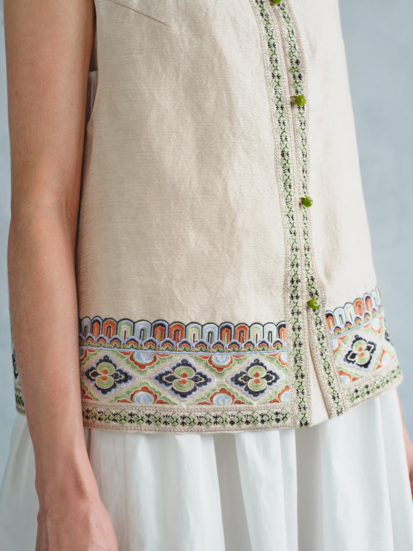 MIAO XIU LINEN VEST