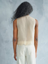 BAO XIANG FLOWER SEED STITCH SILK VEST
