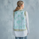 HU DIE MU DAN EMBROIDERED SILK VEST
