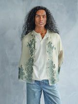 FENG NIAO EMBROIDERED SILK SHEER JACKET