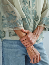 FENG NIAO EMBROIDERED SILK SHEER JACKET