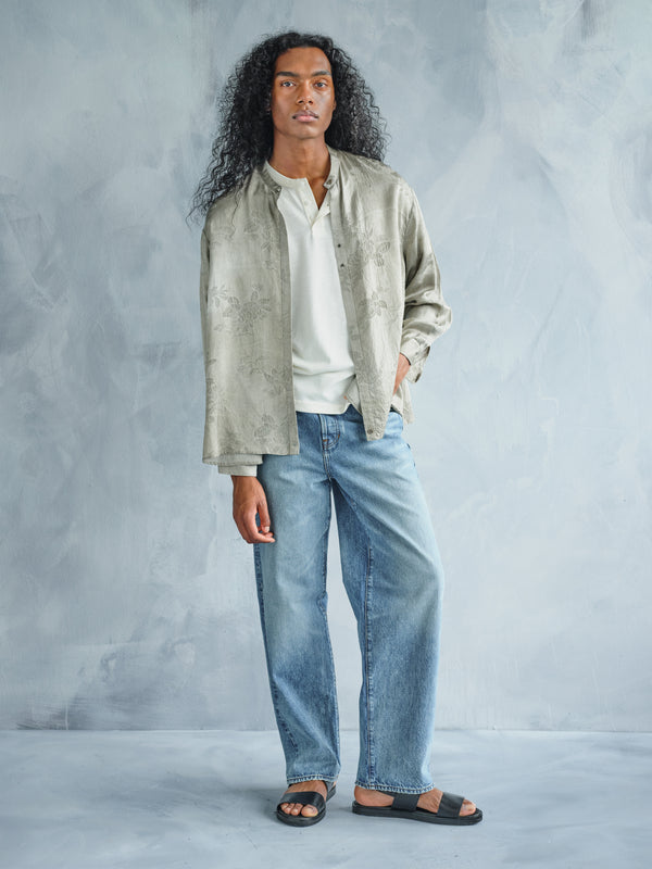 GUAN LE ZHOU PLANT DYED SILK BLOUSE
