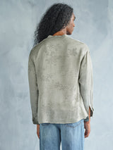 GUAN LE ZHOU PLANT DYED SILK BLOUSE