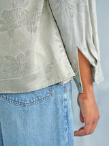GUAN LE ZHOU PLANT DYED SILK BLOUSE