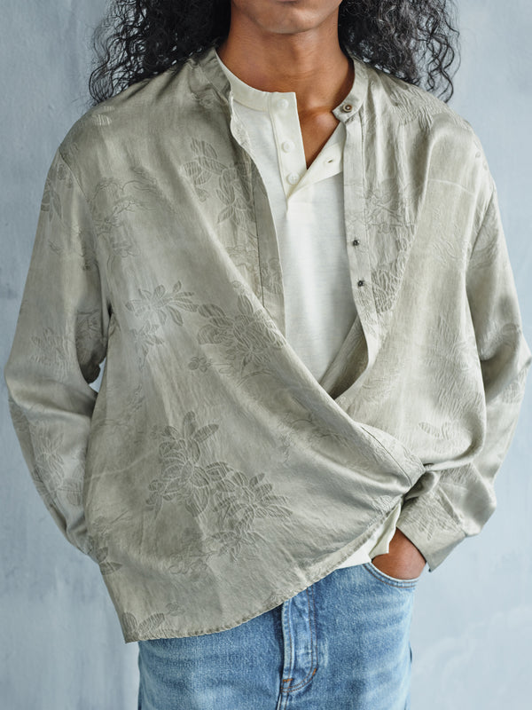 GUAN LE ZHOU PLANT DYED SILK BLOUSE