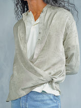 GUAN LE ZHOU PLANT DYED SILK BLOUSE