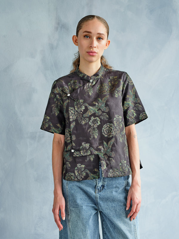 BI YI NIAO PI PA JIN XIANG YUN SHA BLOUSE