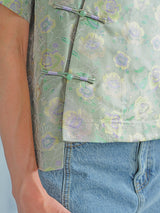 SONG JIN YI SE HUA LUO BLOUSE