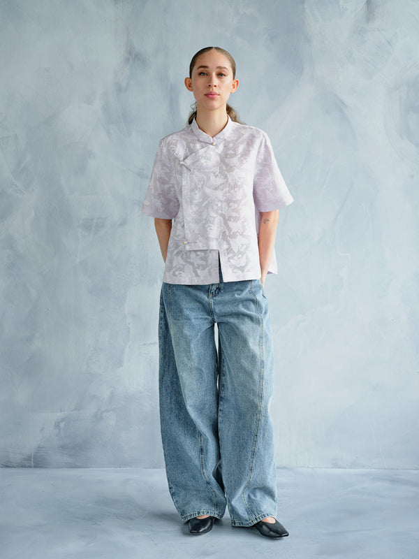 SI JING JIAO LUO BUTTERFLY BLOUSE