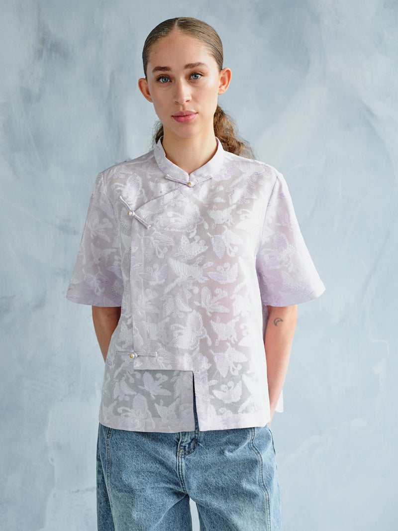 SI JING JIAO LUO BUTTERFLY BLOUSE