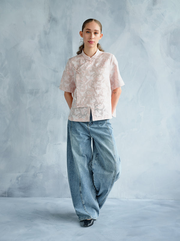 SI JING JIAO LUO BUTTERFLY BLOUSE