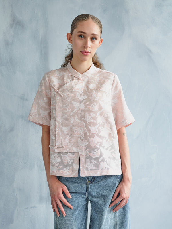 SI JING JIAO LUO BUTTERFLY BLOUSE