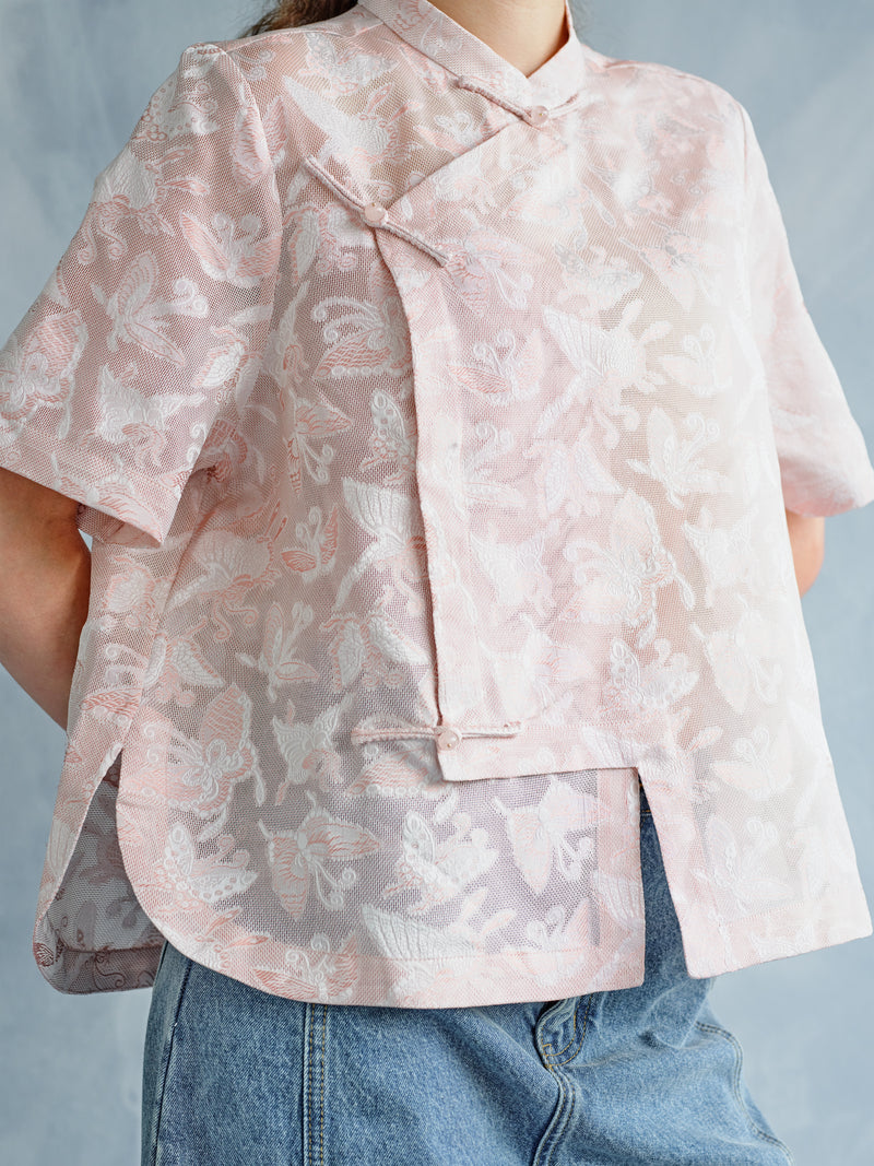 SI JING JIAO LUO BUTTERFLY BLOUSE