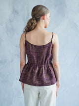 ZI LIU JIN (PURPLE-GILDED) XIANG YUN SHA PEPLUM CAMI