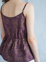 ZI LIU JIN (PURPLE-GILDED) XIANG YUN SHA PEPLUM CAMI