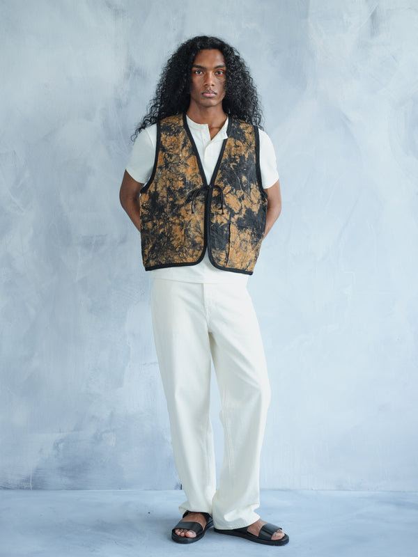 REMADE MIAO VINTAGE PERSIMMON-DYED VEST