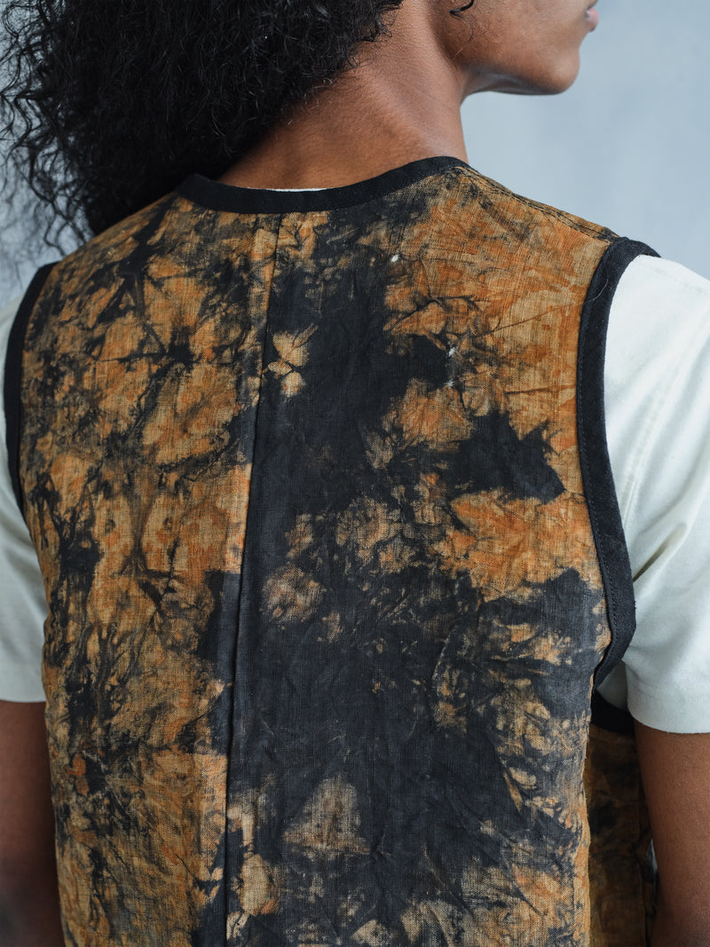 REMADE MIAO VINTAGE PERSIMMON-DYED VEST