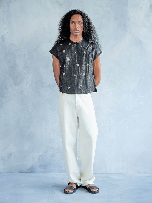 HUA LUO XIANG YUN SHA XIU HUA BLOUSE