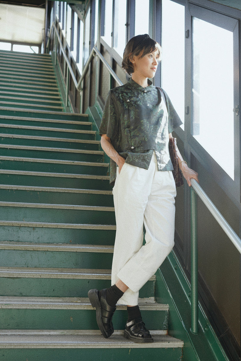 BI YI NIAO PI PA JIN XIANG YUN SHA BLOUSE