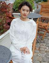 PINE AND CRANE EMBROIDERED BLOUSE