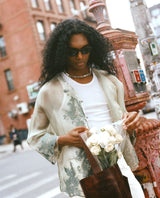 FENG NIAO EMBROIDERED SILK SHEER JACKET