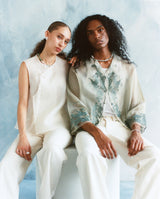 FENG NIAO EMBROIDERED SILK SHEER JACKET