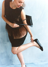MU DAN WEN FEATHER VEST
